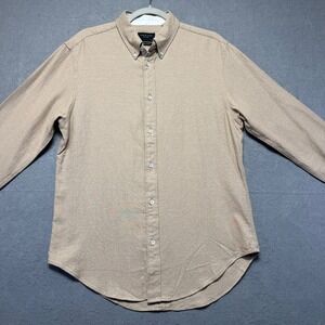Rag & Bone Fit 2 Tomlin Tan Cotton Button Down Shirt Mens Medium Heathered Twill